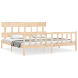 Bed Frame without Mattress 200x200 cm Solid Wood Pine 3193356