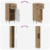 3 Piece Bathroom Cabinet Set HAARLEM Engineered Wood 3417863