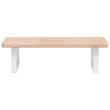 Basin Shelf Wall Mounted Steel and Solid Wood Oak 3302332