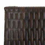 Room Divider 3 Panels Brown Poly Rattan 365357