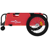 Bike Trailer Red and Black Oxford Fabric and Iron 94195