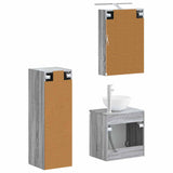 Bathroom Furniture Set 4 pcs Grey Sonoma 3407420