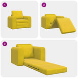 Sofa Bed Yellow 98 x 71 x 83 cm Velvet 4106671