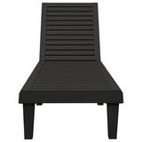 Sun Lounger Set of 2 Black Polypropylene Medium Modern 364148