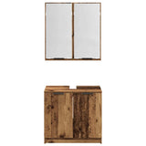 Bathroom Cabinet Set 2 pcs Old Wood Engineered Wood 3415679