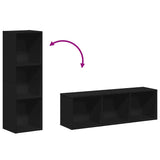 Book Cabinet/TV Cabinet Black 36x30x114 cm Engineered Wood 800136
