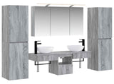 Bathroom Furniture Set 6 pcs Grey Sonoma 3407180