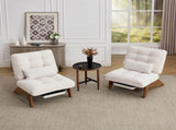 GOMYWAY Accent Chair with Integrated Foldable Ottoman Adjustable Backrest,Stripe Living Room Chair W2678P478610