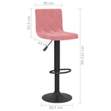 Bar Stools 2 pcs Pink Velvet 333736