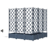 Garden Planter 5 pcs Grey 120 x 120 x 126 cm PP 42002878