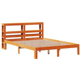Bed Frame without Mattress Wax Brown 140x190 cm Solid Wood Pine 3306061