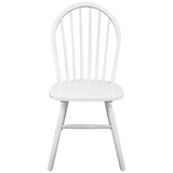 Dining Chairs 4 pcs White Solid Rubber Wood 242027