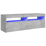 TV Cabinet with LED Lights Concrete Grey 120x35x40 cm 804377