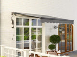 2.5 x 2m Electric Awning with Remote Controller, Aluminium Frame DIY Retractable Awning, UV30 Sun T3398P317570