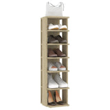 ZNTS Shoe Cabinet Sonoma Oak 27.5x27x102 cm Engineered Wood 808491