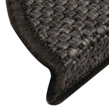 Self-adhesive Stair Mats Sisal-Look 15 pcs 56x20 cm Anthracite 326861