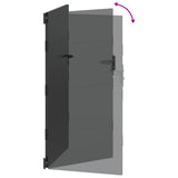 Garden Gate with Lock Black 85 x 200 cm Powder-coated steel 42015883