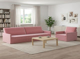 Sofa Set 2 pcs Pink Velvet 3433233