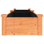 Garden Raised Bed with Liner Brown 240x45x25 cm Solid Wood Fir 364296