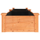 Garden Raised Bed with Liner Brown 240x45x25 cm Solid Wood Fir 364296