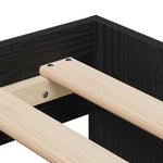 Storage Bed Frame Black oak 100 x 200 cm Engineered wood 3335182