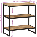 Console Table 70x35x70 cm Solid Rough Wood Mango 374074