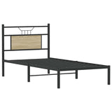 Bed Frame without Mattress Sonoma Oak 90x190 cm Single Engineered Wood 4106784