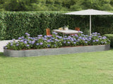 Garden Raised Bed Galvanised Steel 450x140x36 cm Silver 319042