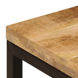 Coffee Table 100x50x35 cm Solid Mango Wood and Steel 247337