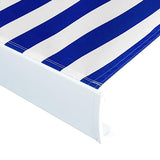 Awning Top Sunshade Canvas Blue & White 450x300 cm 145713