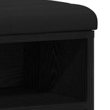 Shoe Bench with Shelf Black 82 x 32 x 50 cm Engineered wood 862987