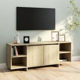 TV Cabinet Sonoma Oak 130x35x50 cm Engineered Wood 809587