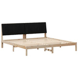 Bed Frame with Headboard Brown 200 x 200 cm Solid Pine Wood 3394400