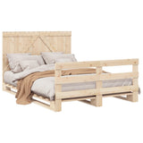 Bed Frame without Mattress with Headboard 160x200 cm Solid Wood 3281559