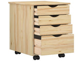 Desk Cabinet Set 2 pcs Brown Solid Pine Wood 3438769