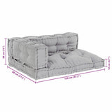 Sofa Cushion 3 pcs Grey Fabric 4019098