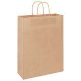 Paper Bags 250 pcs with Handles Brown 32x12x42 cm 4101592