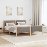 Bed Frame with Headboard Taupe 180 x 200 cm Fabric 3394251