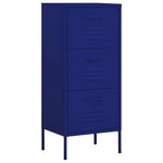 ZNTS Storage Cabinet Navy Blue 42.5x35x101.5 cm Steel 336181