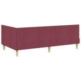 Corner Bed Frame with Headboard Wine Red 80 cm x 200 cm Velvet 42016176