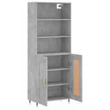Highboard Concrete Grey 69.5x34x180 cm Engineered Wood 3189937