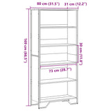 Book Cabinet Black 80x31x169 cm Engineered wood 3295312