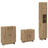 3 Piece Bathroom Cabinet Set EDE Artisan Oak Engineered Wood 3417422