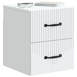 Wall-Mounted Bedside Cabinet 2 pcs White 34.5 x 33 x 40 cm 898976