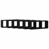 Wall Shelves 6 pcs Black Oak 60 x 15 x 23 cm Engineered Wood 862647