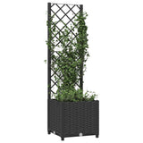 Garden Planter with Trellis Black 40x40x136 cm PP 318269