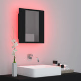 LED Bathroom Mirror Cabinet Black 40x12x45 cm Acrylic 804949