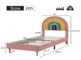 Upholstered bed 90*190, withted frame and headboard, youth bed, for adults & teenagers, wooden WF311460AAR