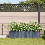 Garden Planter 4 pcs LiGht Grey 160 x 40 x 37.5 cm PP 42002893