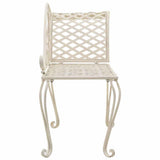 45431 Garden Chaise Lounge 128 cm Metal Antique White